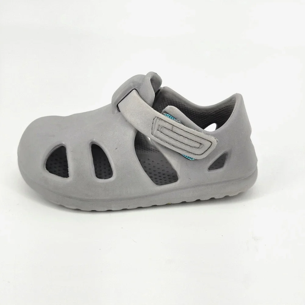 Ten Little Kids Splash Sandals Closed Toe Water Shoes Cool Grey Toddler Size 7